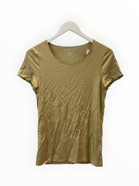 Majestic Filatures Metallic S/S Crew Neck Top